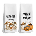 Spooky Halloween Ghost Pumpkin Kitchen Towels Set of 2 16x24 - Dorm Decor