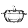 Clear Glass Pumpkin Bowl with Lid - 16.7 oz Soup & Candy Dish - Holiday Decor