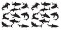 20 Shark Silhouette Wall Decor Cutouts for Under the Sea & Nautical Parties