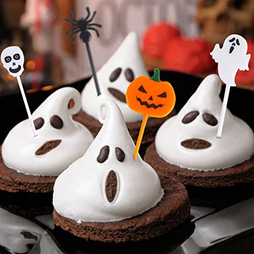 Halloween Animal Fruit Food Picks - 50 Cartoon Fruit Forks for Kids Party