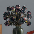 Dark Blue Artificial Roses 20PCS Long Stem Silk Flowers for Vase Indoor Outdoor Decor