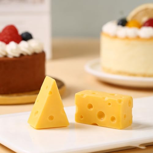 Resin Cheese Model Food Display Props - Miniature Cake & Cheese Set, Perfect for Photography & Dollhouses