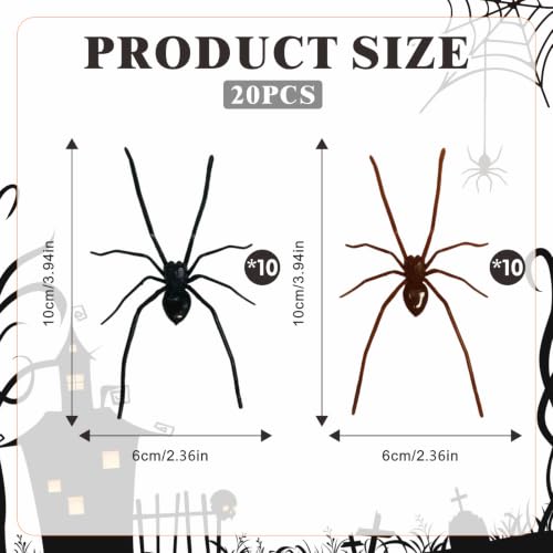 20PCS 3D Spider Fridge Magnets - Realistic Removable Magnetic Decals for Refrigerator & Metal Surfaces