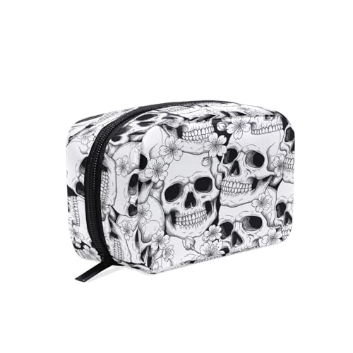 Mini Makeup Bag with Compartments Travel Cosmetic Organizer for Women & Teens