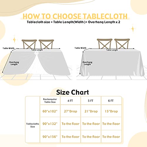 Silver Sequin Party Tablecloth 90x132 Inch Rectangle Glitter Wedding & Celebration Decor