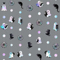 Iridescent Ghost Black Cat Halloween Decorations Holographic Garland Banner - Iridescent Ghost Design