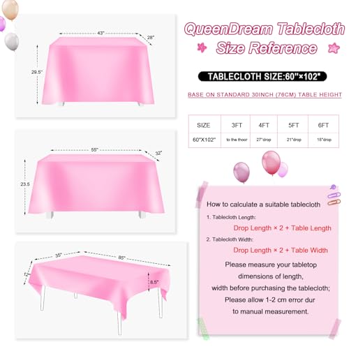 Fuchsia Sequin Tablecloth 60x102 Inch Rectangular Sparkly Party Decor