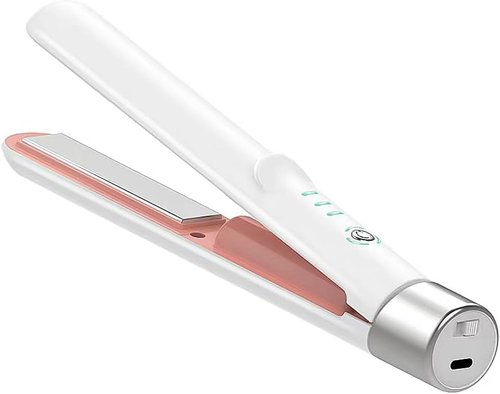Skiennix Cordless Hair Straightener - Portable & Wireless Design | Sleek White Finish
