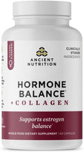 Ancient Nutrition Hormone Balance Supplement - Hydrolyzed Collagen Peptides for Energy Boost | 60 Capsules