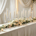 Vincidern 12-Piece Clear Acrylic Candle Holder Set for Weddings & Events - 3 Heights