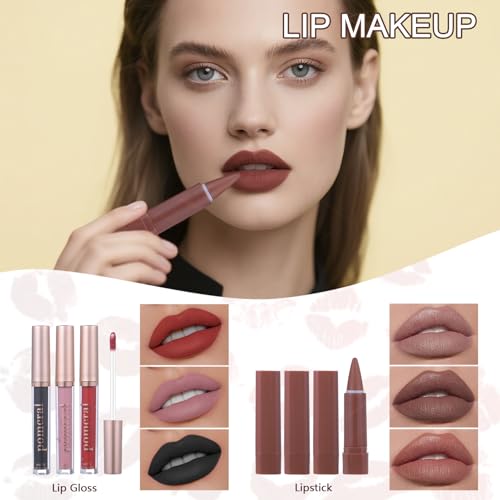 Makeup Kit for Women & Girls - 14 & 20 Color Eyeshadow Palette, Full Set with Brushes & Carrying Bag