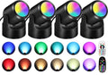 4 Pack Indoor RGBW LED Uplights with Remote - Halloween & Party Spotlights