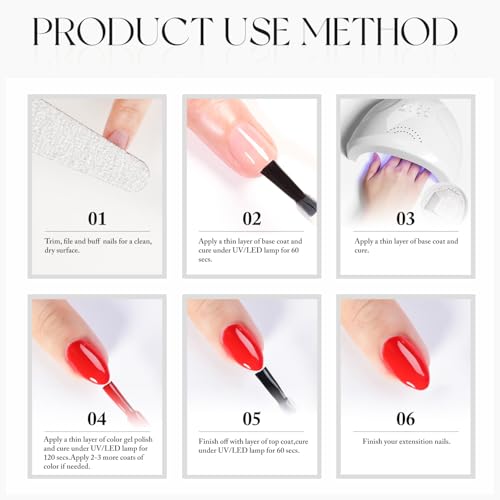 Red Coral Gel Nail Polish 15ML - Same Color, Soak Off, Long-Lasting Manicure