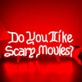 Scary Movie Neon Sign LED Light Red 17x6 Inches Halloween Decor