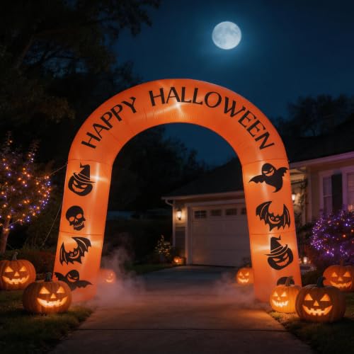 7.5FT Halloween Inflatable Archway with LED Lights - Weatherproof Outdoor Decor