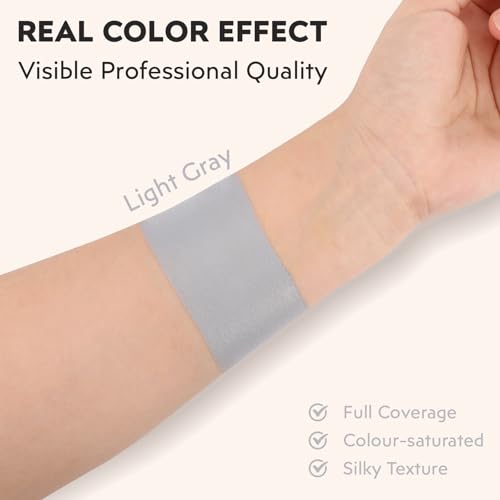 Light Gray Face Paint Stick - Cream-Based Body Makeup for Halloween & Cosplay - 1.06 Oz