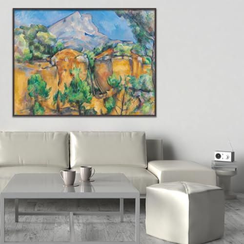 Impressionist Sainte-Victoire Mountain Art Poster - Bibémus Canvas Wall Decor - 12x16in / 30x40cm - Unframed