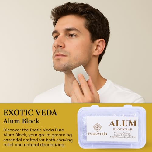 Natural Alum Stone Deodorant & Styptic for Sensitive Skin - 100% Potassium Alum Block