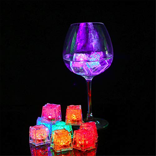 Waterproof LED Ice Cubes 48 Pack MultiColor Light Up Party & Wedding Decorations