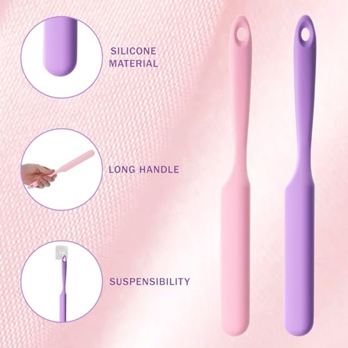 6 Pcs Silicone Wax Spatula Set for Hair Removal & Beauty - Reusable Scrapers