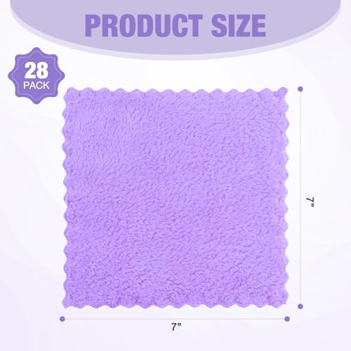 28 Pack Reusable Makeup Remover Cloths - Soft Facial Cleansing Towels
