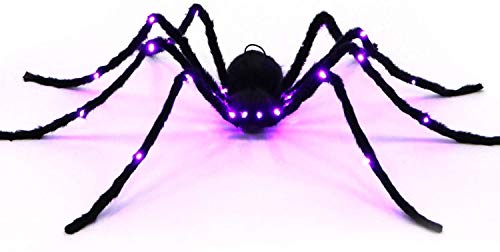 Giant LED Light Up Halloween Spider Decoration for Indoor & Outdoor Yard