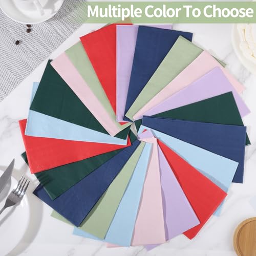 120 Pcs Sage Green Disposable Dinner Napkins - Wedding, Baby Shower & Party Decor - Pack of 2