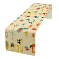 Mid Century Cat Table Runner 13x36 in - Retro Atomic Starburst Design