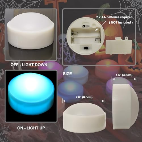 RGB Color Changing Halloween Pumpkin Candle Lights 4 Pack with Remote & Timer - Smallpenglai