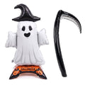 Halloween Ghost Foil Balloon - 43.3 Inches Self-Standing Ghost with Base & Scythe