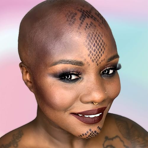 Snakeskin Eye Makeup Stencil - Reptile Pattern Halloween Cosplay Face Paint - Variation: Snakeskin