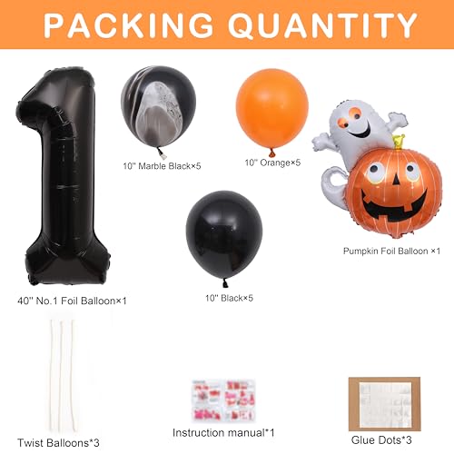 Halloween First Birthday Balloon Tower Ghost Theme Party Decorations