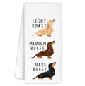Three Dachshund Kitchen Towels - Funny Weiner Dog Gift for Dachshund Lovers