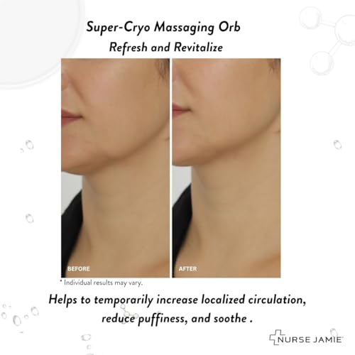 Nurse Jamie Super-Cryo Massaging Orb – Mini - Stainless Steel Cooling Roller for Face & Body to Reduce Puffiness & Soothe Skin