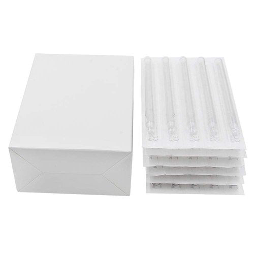 Autdor 100PCS Mixed Long Disposable Tattoo Tips Tubes for 3RL 5RL 7RL 9RL 3RS 5RS 7RS 9RS 5M1 7M1 Tattoo Needles Tips Round Magnum for Tattoo Supplies