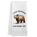 Funny Bear Kitchen Towels - Rustic Camping Bathroom & Kitchen Decor - 16x24 Inches - Bear Variation