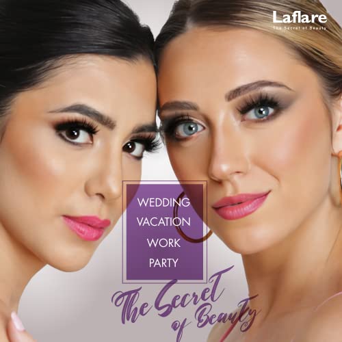 Laflare 3D Silk Mink False Eyelashes Cat Eyes Wispy Fluffy Multi-Layered SM10