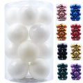 Emopeak 16-Pack White Christmas Balls Ornaments 3.15 Inch - Holiday Tree Decor