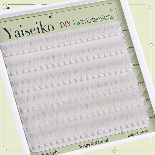 White Lash Clusters 13 50P-White Lash Clusters 10-18MM Wispy Reusable Eyelash Extensions - DIY Cosplay Makeup
