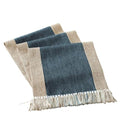Blue Rustic Table Runner with Fringe 15 x 108 Inches - Handmade Home Decor Variation