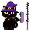 Halloween Cat Piñata with Bat Stick and Blindfold - Party Game Decor