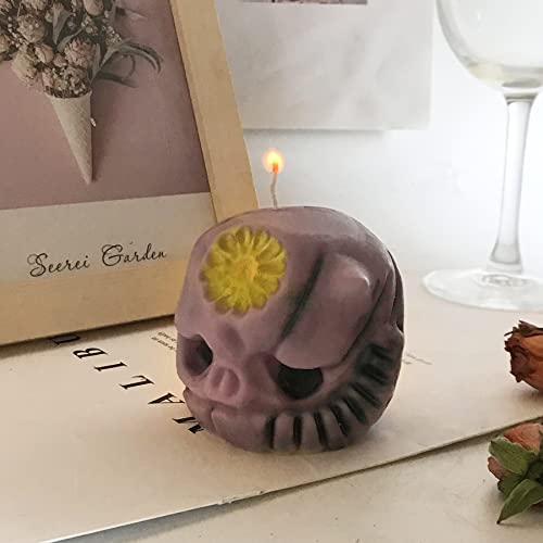 Skull Candle Mold for Candle Making Resin Casting Halloween DIY Craft - Adai Variation