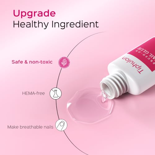 Super Strong Nail Glue for Press Ons & Tips - 4 Tubes, Salon Quality, Long Lasting