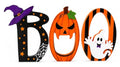 Halloween BOO Table Decorations Set - Wooden Tiered Tray Decor for Fall & Spooky Events