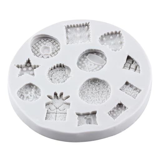 Cookie Fondant Molds Set of 4 - Donut Biscuit Silicone Mold with Variation B