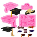 Graduation Silicone Mold Set - Doctoral Cap Diploma Scroll Cake & Candy Decorations