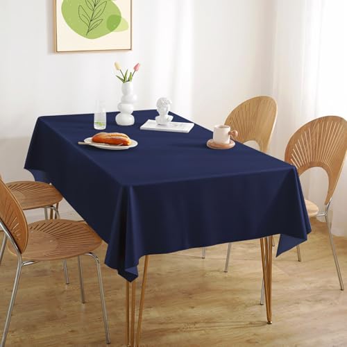 Navy Blue Disposable Tablecloth 54x108 Inches 10 Pack Leakproof & Sturdy