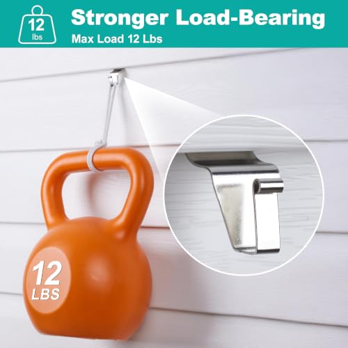 HUXOR Vinyl Siding Hooks 10 Pack No-Hole Outdoor Wall Hangers