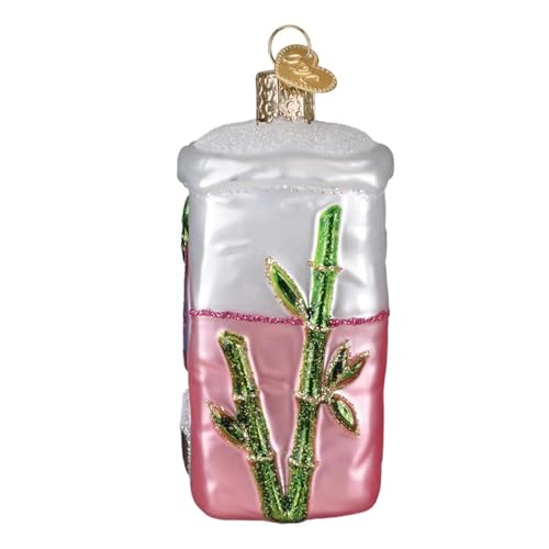 Christmas Glass Ornament Bag of Sugar Hand-Painted Holiday Decoration