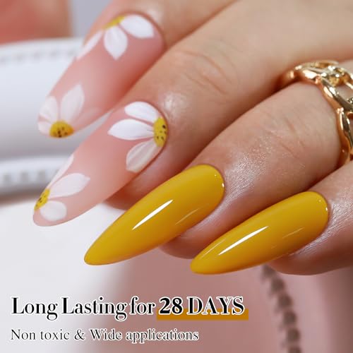 Double Rhythm 15ML Gel Polish - Earth Yellow, Same Color, Soak Off Nail Art